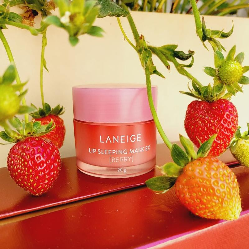 Laneige Sleeping Mask Ex Berry 20G/ 0.7Oz Skincare Mask Nourishing Scent Moisturizer Moisture Moisturizer Moisture Moisturizing Blueberry Coconut Delicate Exfoliate Balm Pomegranate Shea Shea Butter Smooth Repair Lip