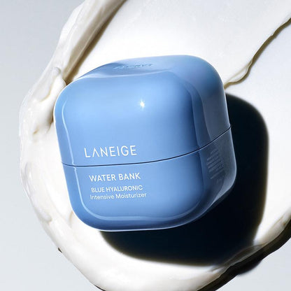 Laneige Water Bank Blue Hyaluronic Intensive Moisturizer, Hydrating & Barrier-Boosting Face Cream, Korean Skincare, Infused with Peptides & Squalane