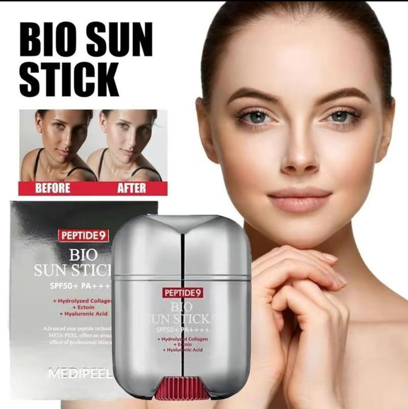 Bio Sun Stick Pro Sun Screen Unisex Sun Stick Peptide 9 Bio Sun Stick Spf50+,Portable UV Protection Sun Screen Stick Facial Skincare Lightweight Sunblock Stick Sunblock Stick Peptide 9 Bio Sun Stick Pro Fuium Sunscreen Comfort Spf Sunstick Skin Repair