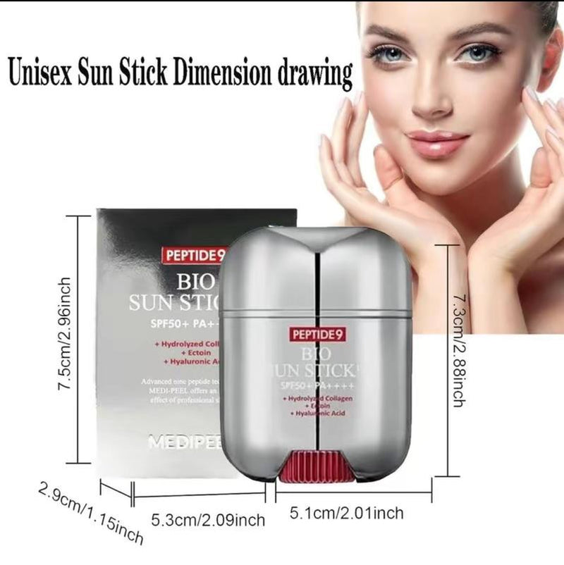 Bio Sun Stick Pro Sun Screen Unisex Sun Stick Peptide 9 Bio Sun Stick Spf50+,Portable UV Protection Sun Screen Stick Facial Skincare Lightweight Sunblock Stick Sunblock Stick Peptide 9 Bio Sun Stick Pro Fuium Sunscreen Comfort Spf Sunstick Skin Repair