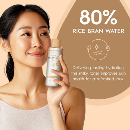 Tree to Tub Hydrating Milky Rice Toner with 80% Korean Rice Bran, Niacinamide & Ceramide – Brightening Skincare for Dry, Dehydrated Skin