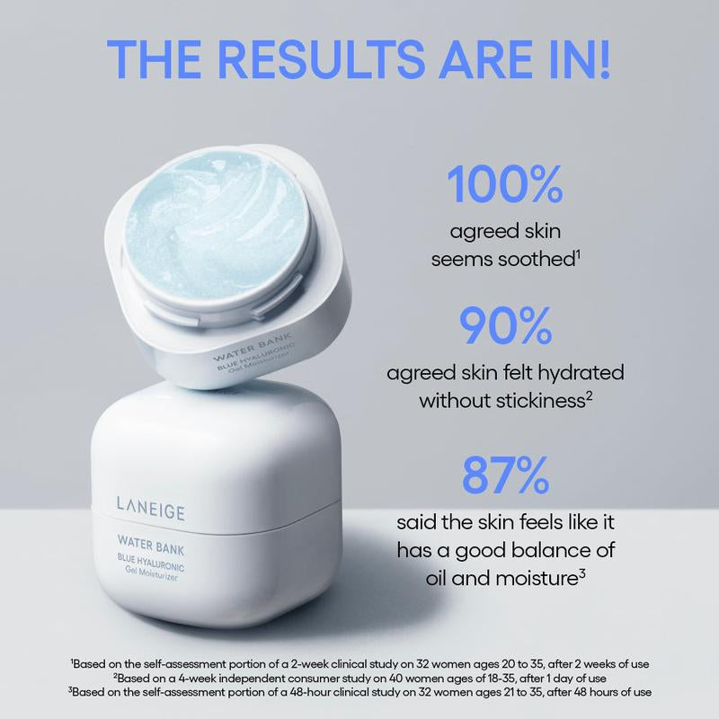 Laneige Water Bank Blue Hyaluronic Gel Moisturizer, Hydrating & Soothing Face Gel, Korean Skincare, Infused with Mint Extract