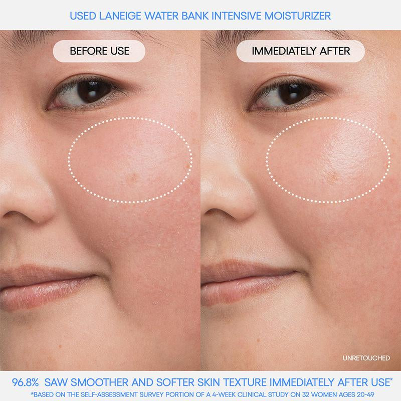 Laneige Water Bank Blue Hyaluronic Intensive Moisturizer, Hydrating & Barrier-Boosting Face Cream, Korean Skincare, Infused with Peptides & Squalane
