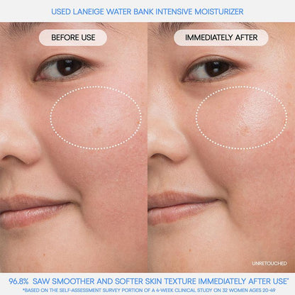Laneige Water Bank Blue Hyaluronic Intensive Moisturizer, Hydrating & Barrier-Boosting Face Cream, Korean Skincare, Infused with Peptides & Squalane
