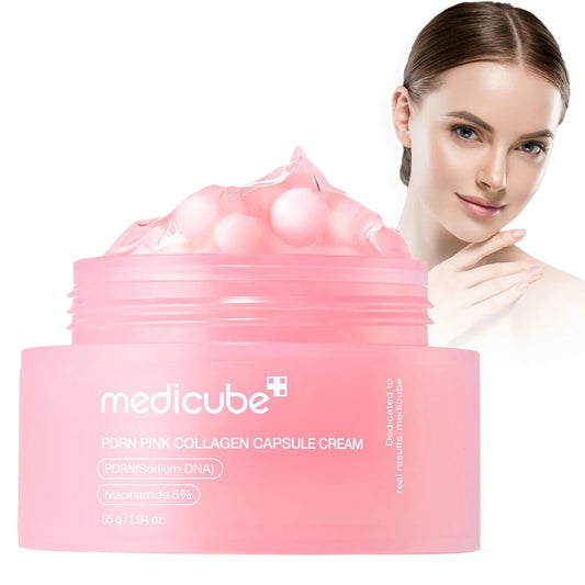 Medicube Salmon DNA PDRN Collagen Capsule Cream, Lightweight Hydrating Moisturizer for Radiant Skin